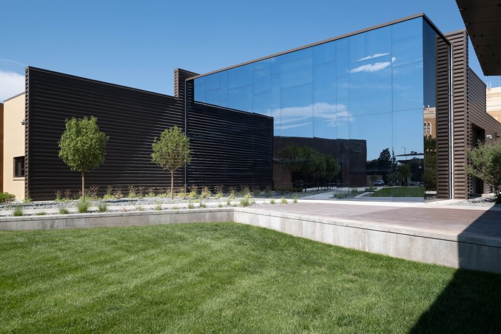 Side view of the Innovation Outpost at Amarillo College in Amarillo, TX.