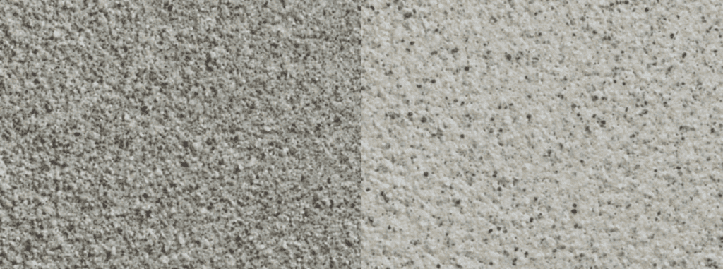 Sto Granitex Samples: Sto GraniTex in Overcast and Sto GraniTex in Light Pepper